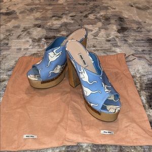 Authentic Miu Miu platform sandals